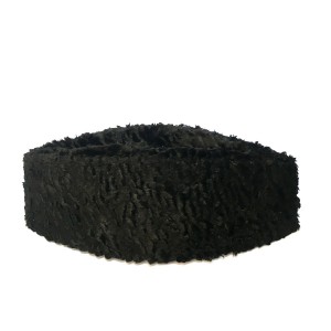Black Synthetic Fur Jinnah Cap